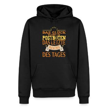 Postbote Spruch Lustig - Männer Premium Bio Hoodie - Schwarz - Vorne - Nico (187cm)