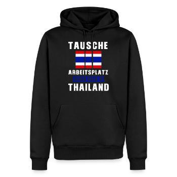 Thailand Urlaub Reise Geschenk - Männer Premium Bio Hoodie - Schwarz - Vorne - Nico (187cm)