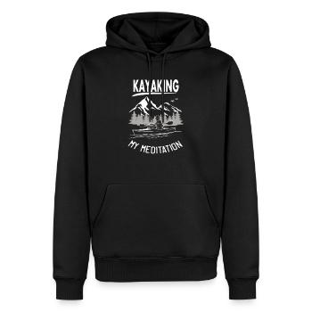 Kajak fahren lustiger Spruch - Männer Premium Bio Hoodie - Schwarz - Vorne - Nico (187cm)