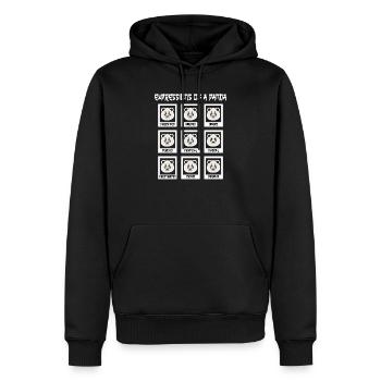 Emotionen eines Panda - Expressions of a Panda - Männer Premium Bio Hoodie - Schwarz - Vorne - Nico (187cm)
