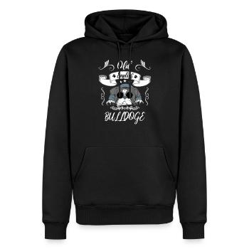 Old English Bulldoge - Männer Premium Bio Hoodie - Schwarz - Vorne - Nico (187cm)