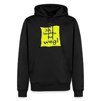 Auswandern Urlaub Tschüss - Männer Premium Bio Hoodie - Schwarz - Vorne - Nico (187cm)