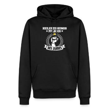 Heilerziehungspfleger des Jahres Pflegekraft hep - Männer Premium Bio Hoodie - Schwarz - Vorne - Nico (187cm)