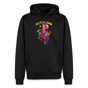 Octocorn Octopus Unicorn - Cute Magical Devil Fish - Men’s Premium Organic Hoodie - black - Front - Nico (187cm)