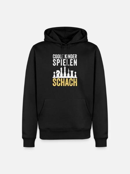 Schaken Schaakstukken Chess Kids Gift - Mannen Premium Bio hoodie - zwart