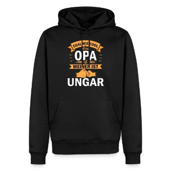 Ungarn Ungar ungarische Wurzeln Hungary Spruch - Männer Premium Bio Hoodie - Schwarz - Vorne - Nico (187cm)