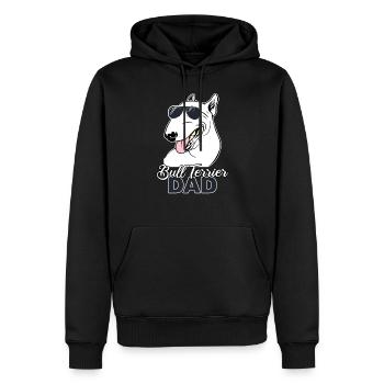 Bullterrier Dad Terrier chien de combat - Sweat à capuche Premium bio Homme - noir - Devant - Nico (187cm)
