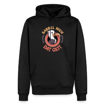 Sabbel nich dat geit Norddeutschland Hamburg Nord - Männer Premium Bio Hoodie - Schwarz - Vorne - Nico (187cm)