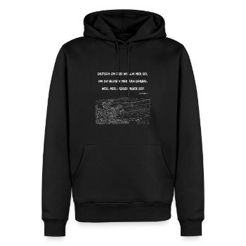 Deitsch on frei wolln mer sei Erzgebirge Arzgebirg - Männer Premium Bio Hoodie - Schwarz - Vorne - Nico (187cm)