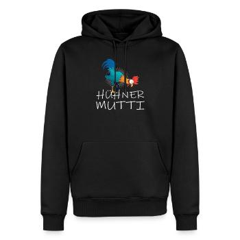 Hühner Mutti Huhn - Männer Premium Bio Hoodie - Schwarz - Vorne - Nico (187cm)