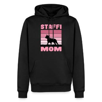 Staffordshire Bullterrier Mom Mama Mutter Hund - Männer Premium Bio Hoodie - Schwarz - Vorne - Nico (187cm)