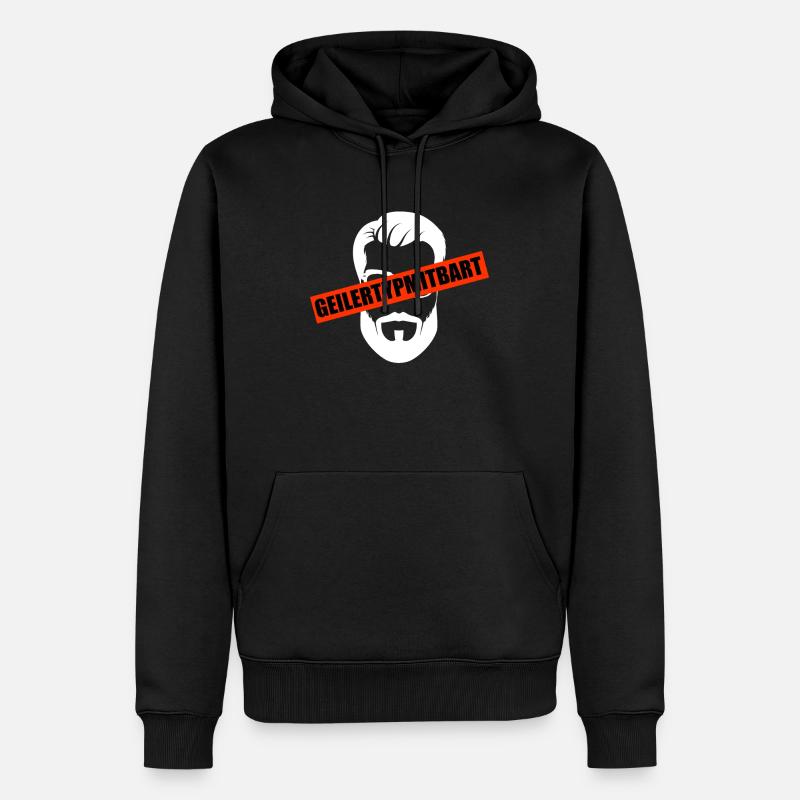 Bart Bartträger Mann Bärte - Männer Premium Bio Hoodie - Schwarz