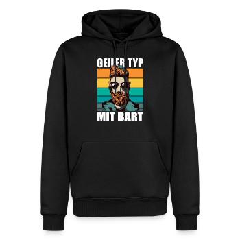 Bart Bartträger bartpflege Schnurrbart Hipster - Männer Premium Bio Hoodie - Schwarz - Vorne - Nico (187cm)