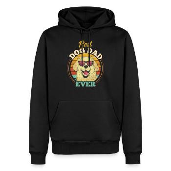 Meilleur chien papa Ever - Sweat à capuche Premium bio Homme - noir - Devant - Nico (187cm)