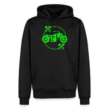 Moto - motorbike - Machine - Lifestyle - Sweat à capuche Premium bio Homme - noir - Devant - Nico (187cm)