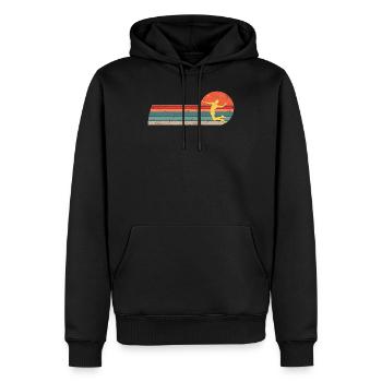 Badminton Federball joueur de badminton rétro - Sweat à capuche Premium bio Homme - noir - Devant - Nico (187cm)