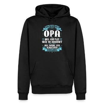 Opa komplize lustiges Großvater - Männer Premium Bio Hoodie - Schwarz - Vorne - Nico (187cm)