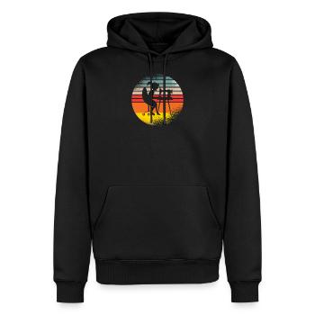 Nähen Geschenk Näherin Nähmaschine Handarbeit - Männer Premium Bio Hoodie - Schwarz - Vorne - Nico (187cm)