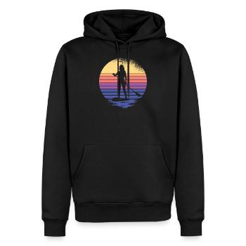 SUP Dames Paddelsurfer Stand Up Paddle supboard - Sweat à capuche Premium bio Homme - noir - Devant - Nico (187cm)