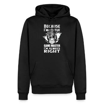 RPG Gamer D20 Dice Pen and Paper Jeu de plateau - Sweat à capuche Premium bio Homme - noir - Devant - Nico (187cm)
