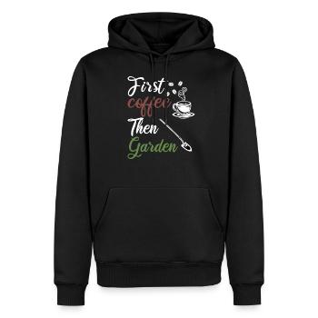 Garden Morning Muffle Coffee Gardener Gardening - Men’s Premium Organic Hoodie - black - Front - Nico (187cm)