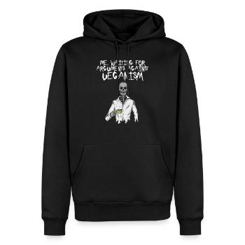 Un sort amusant pour les végétaliens - Sweat à capuche Premium bio Homme - noir - Devant - Nico (187cm)