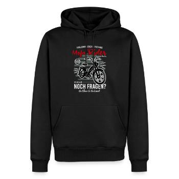 Mofa Moped Mofafahrer Mopedfahrer Spruch - Männer Premium Bio Hoodie - Schwarz - Vorne - Nico (187cm)