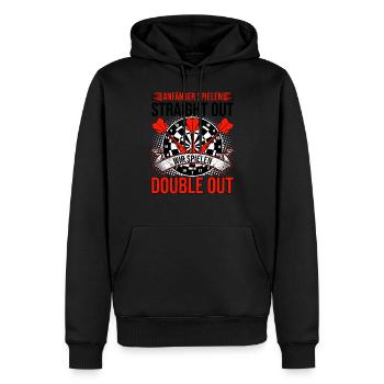 Dart - Sweat à capuche Premium bio Homme - noir - Devant - Nico (187cm)
