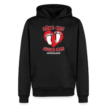 Podologe Podologie Pediküre Podologin Spruch - Männer Premium Bio Hoodie - Schwarz - Vorne - Nico (187cm)