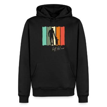 Beste Papa überhaupt 1. Vatertag Neue Papa Geschenk retro - Männer Premium Bio Hoodie - Schwarz - Vorne - Nico (187cm)