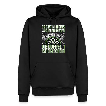 Dart Spruch Dartspieler Darts Doppel 1 darten 180 - Männer Premium Bio Hoodie - Schwarz - Vorne - Nico (187cm)