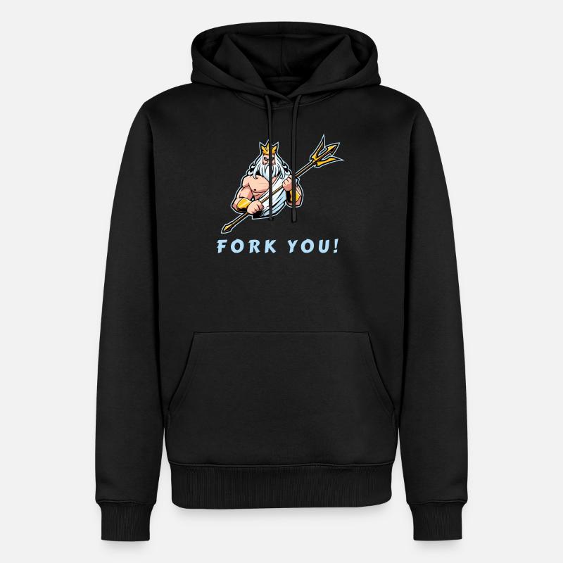 Fork You / Fuck You - Sweat à capuche Premium bio Homme - noir