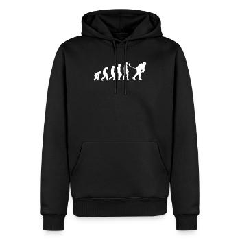 Inline-Skaterhockey Hockeyball Skaterhockey - Männer Premium Bio Hoodie - Schwarz - Vorne - Nico (187cm)