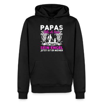Papas Mädchen Ich War Einmal Sein Engel - Männer Premium Bio Hoodie - Schwarz - Vorne - Nico (187cm)