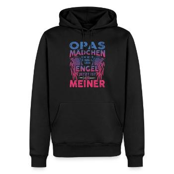 Opas Mädchen Ich War Einmal Sein Engel - Männer Premium Bio Hoodie - Schwarz - Vorne - Nico (187cm)