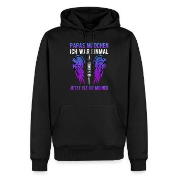 Papas Mädchen Ich War Einmal Sein Engel - Männer Premium Bio Hoodie - Schwarz - Vorne - Nico (187cm)