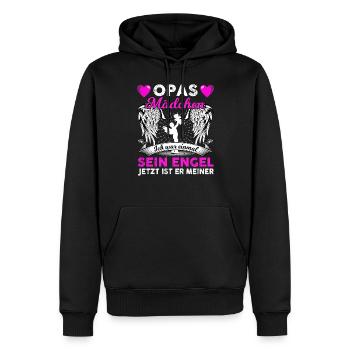 Opas Mädchen Ich War Einmal Sein Engel - Männer Premium Bio Hoodie - Schwarz - Vorne - Nico (187cm)