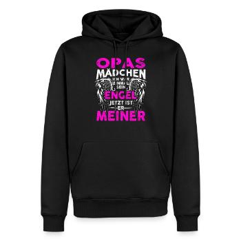 Opas Mädchen Ich War Einmal Sein Engel - Männer Premium Bio Hoodie - Schwarz - Vorne - Nico (187cm)