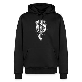 Occult Moonrose Witchcraft Hexe Pärchen Okkult - Männer Premium Bio Hoodie - Schwarz - Vorne - Nico (187cm)