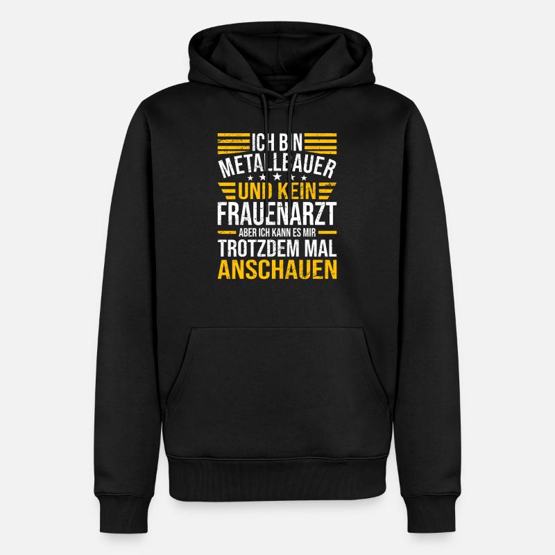 Ich Bin Metallbauer - Männer Premium Bio Hoodie - Schwarz