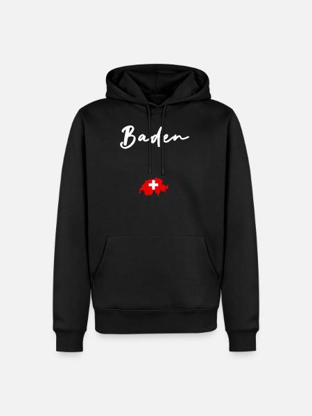 Baden - Sweat à capuche Premium bio Homme - noir