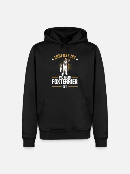Foxterrier Drahthaar | Foxterrier - Männer Premium Bio Hoodie - Schwarz
