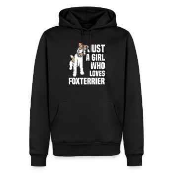 Foxterrier Drahthaar | Foxterrier - Männer Premium Bio Hoodie - Schwarz - Vorne - Nico (187cm)