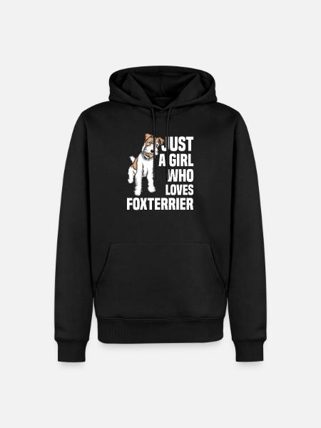 Foxterrier Drahthaar | Foxterrier - Männer Premium Bio Hoodie - Schwarz