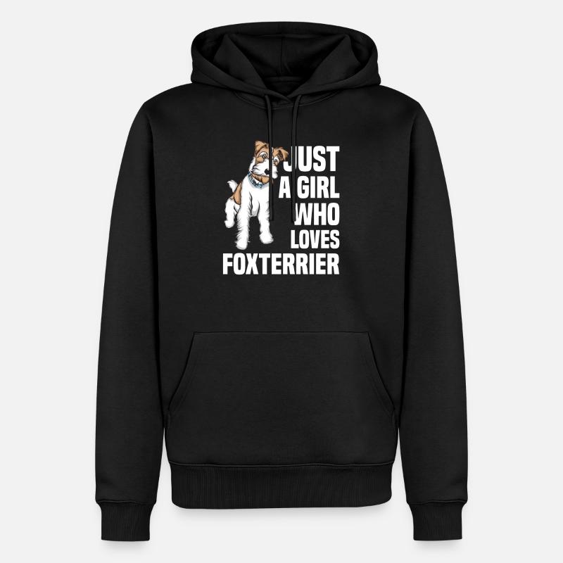 Foxterrier Drahthaar | Foxterrier - Sweat à capuche Premium bio Homme - noir