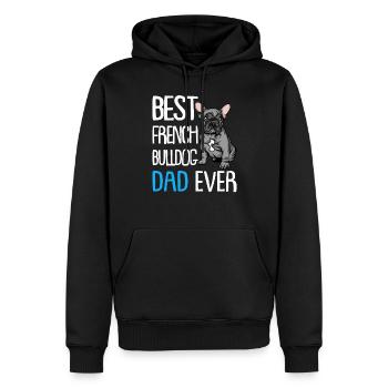 Meilleur French Bulldog Papa Ever - Sweat à capuche Premium bio Homme - noir - Devant - Nico (187cm)