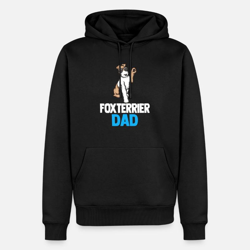 Foxterrier Drahthaar | Foxterrier - Männer Premium Bio Hoodie - Schwarz