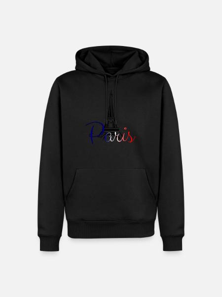 Paris eiffel tower france - Men’s Premium Organic Hoodie - black
