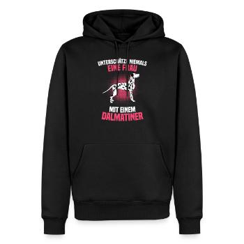 Dalmatiner - Männer Premium Bio Hoodie - Schwarz - Vorne - Nico (187cm)