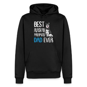 Alaskan Malamute - Sweat à capuche Premium bio Homme - noir - Devant - Nico (187cm)